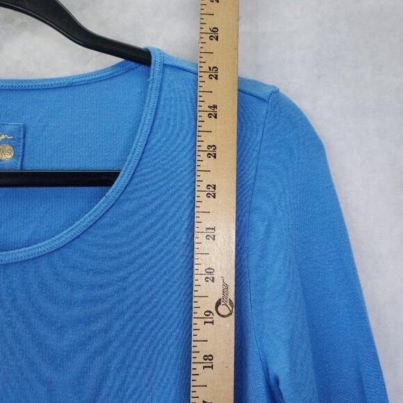 Lilly Pulitzer Kerah Lounge Tee Women's XS Teal Blue Luxletic Long Sleeve Shirt - Picture 11 of 13